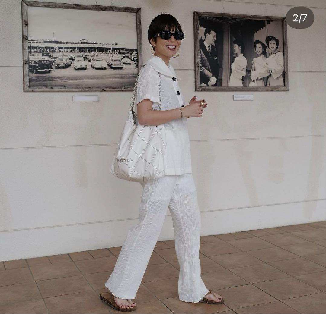 美品　マチャット　machatt シャーリングカットパンツ　ブラック