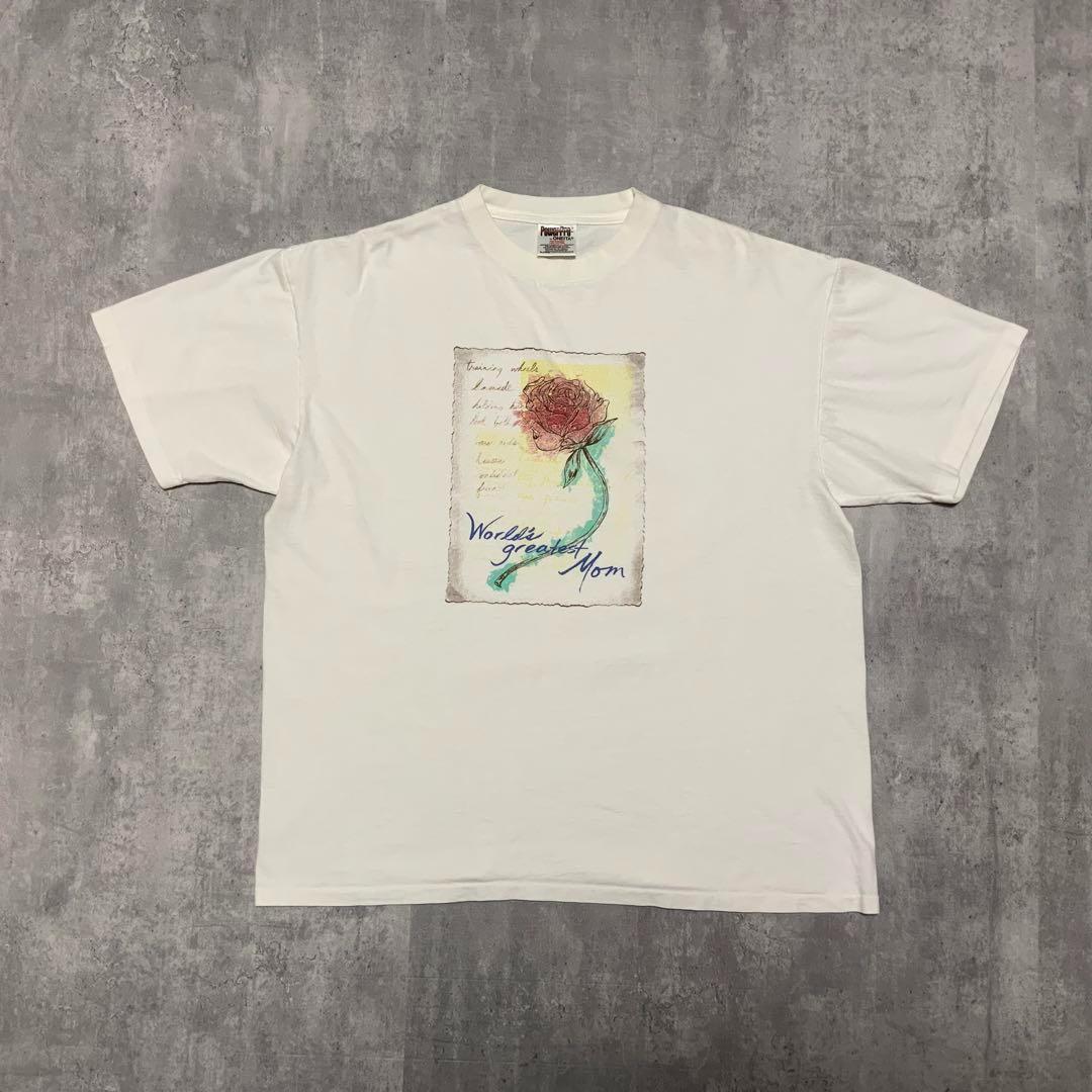 90s powerpro oneita ヴィンテージ　Tシャツ　バラ　花