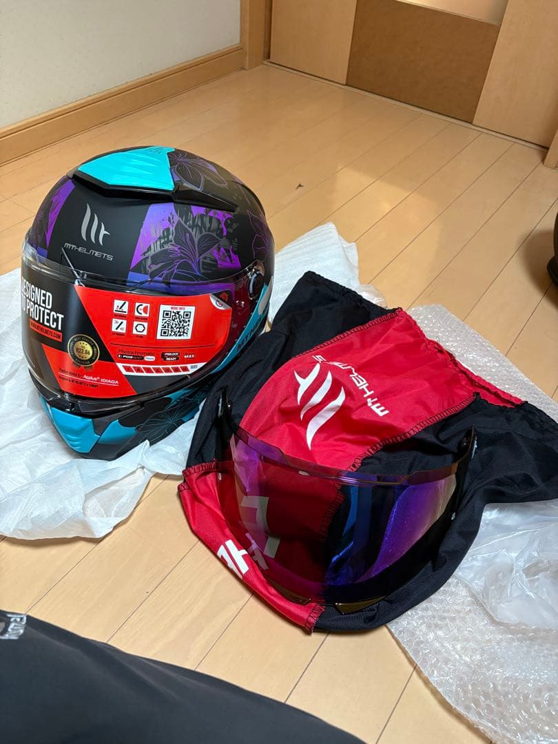 MT HELMETS フルフェイスヘルメット ブラック/ブルー/パープル