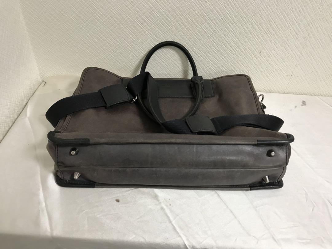 本物フジタカFUJITAKA本革2wayトートショルダーバッグビジネスバック紫
