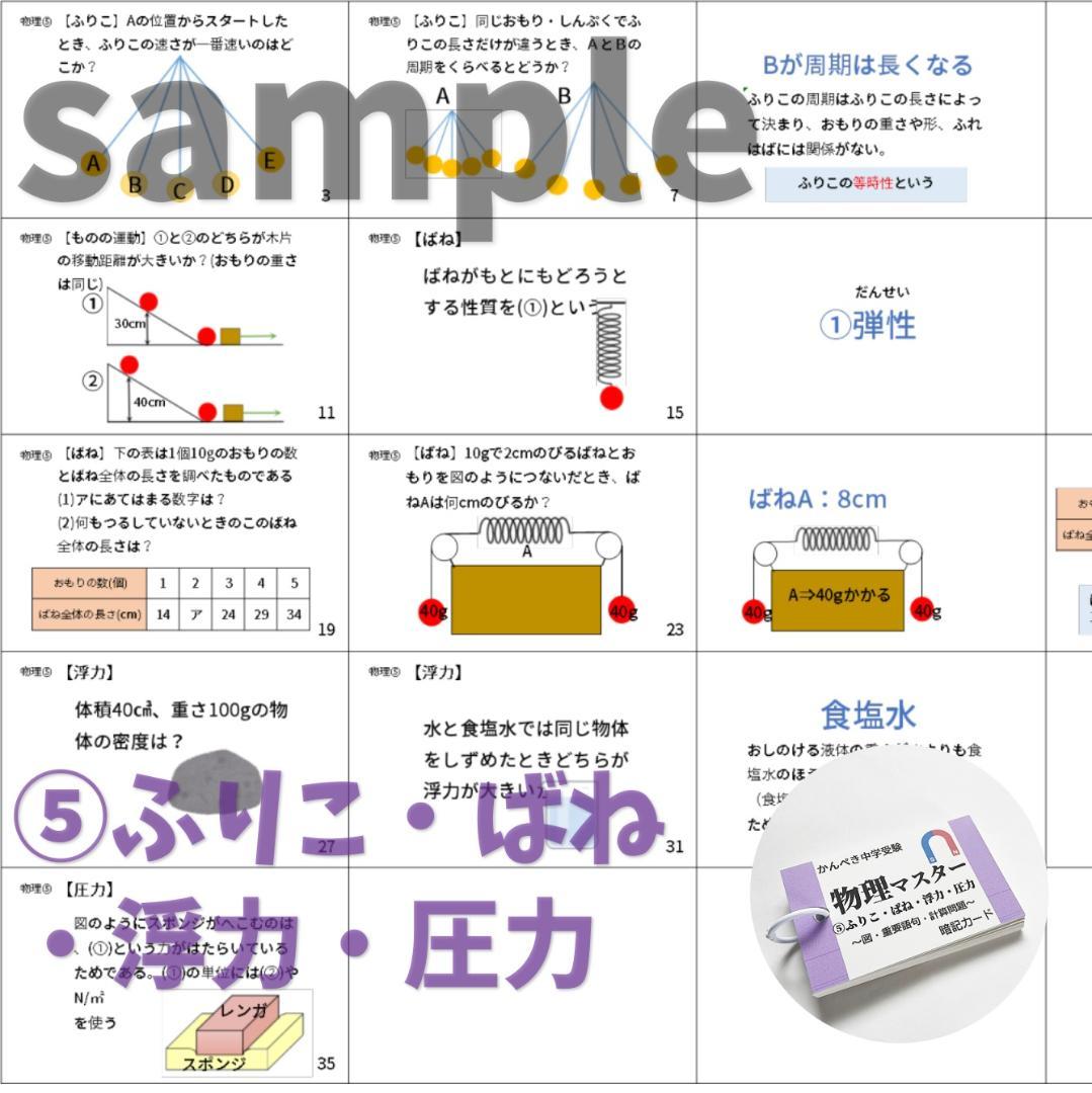 074】生物・化学・地学・物理マスターセット 中学受験理科