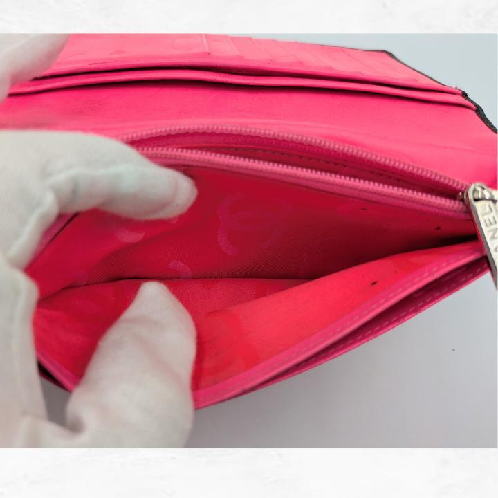 CHANEL＊シャネル＊長財布＊マトラッセ＊ラムスキン＊カンボンライン