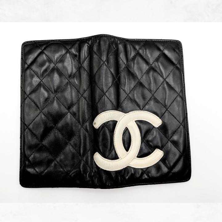 CHANEL＊シャネル＊長財布＊マトラッセ＊ラムスキン＊カンボンライン