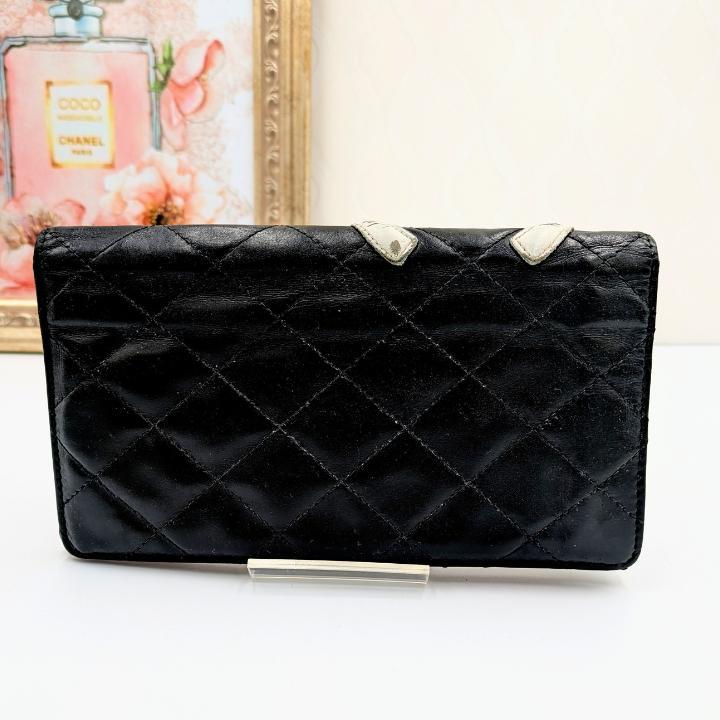 CHANEL＊シャネル＊長財布＊マトラッセ＊ラムスキン＊カンボンライン