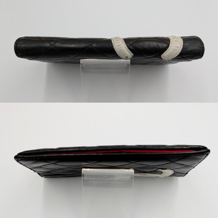 CHANEL＊シャネル＊長財布＊マトラッセ＊ラムスキン＊カンボンライン
