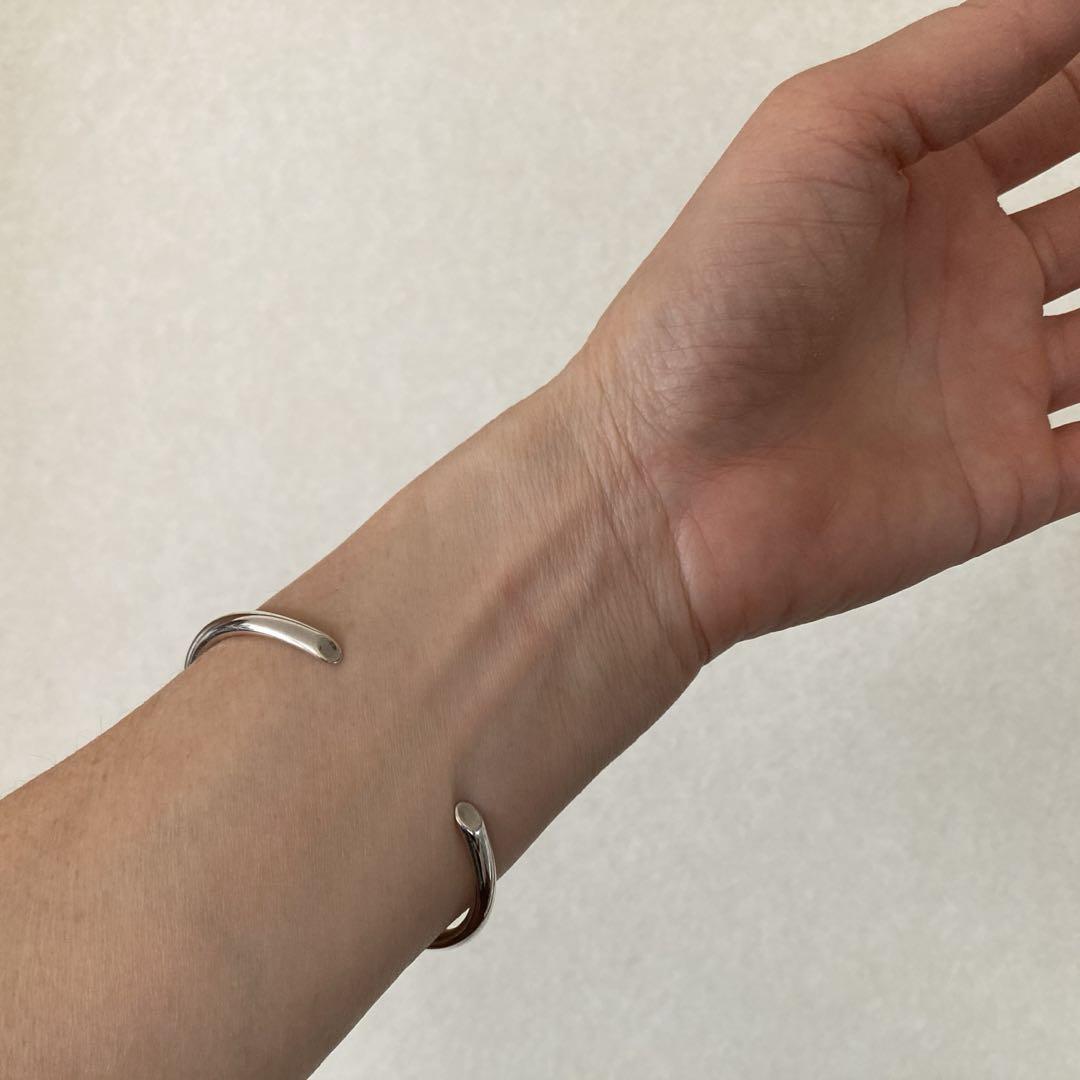 箱付【OXジュエリー】Silver Curve Bangle