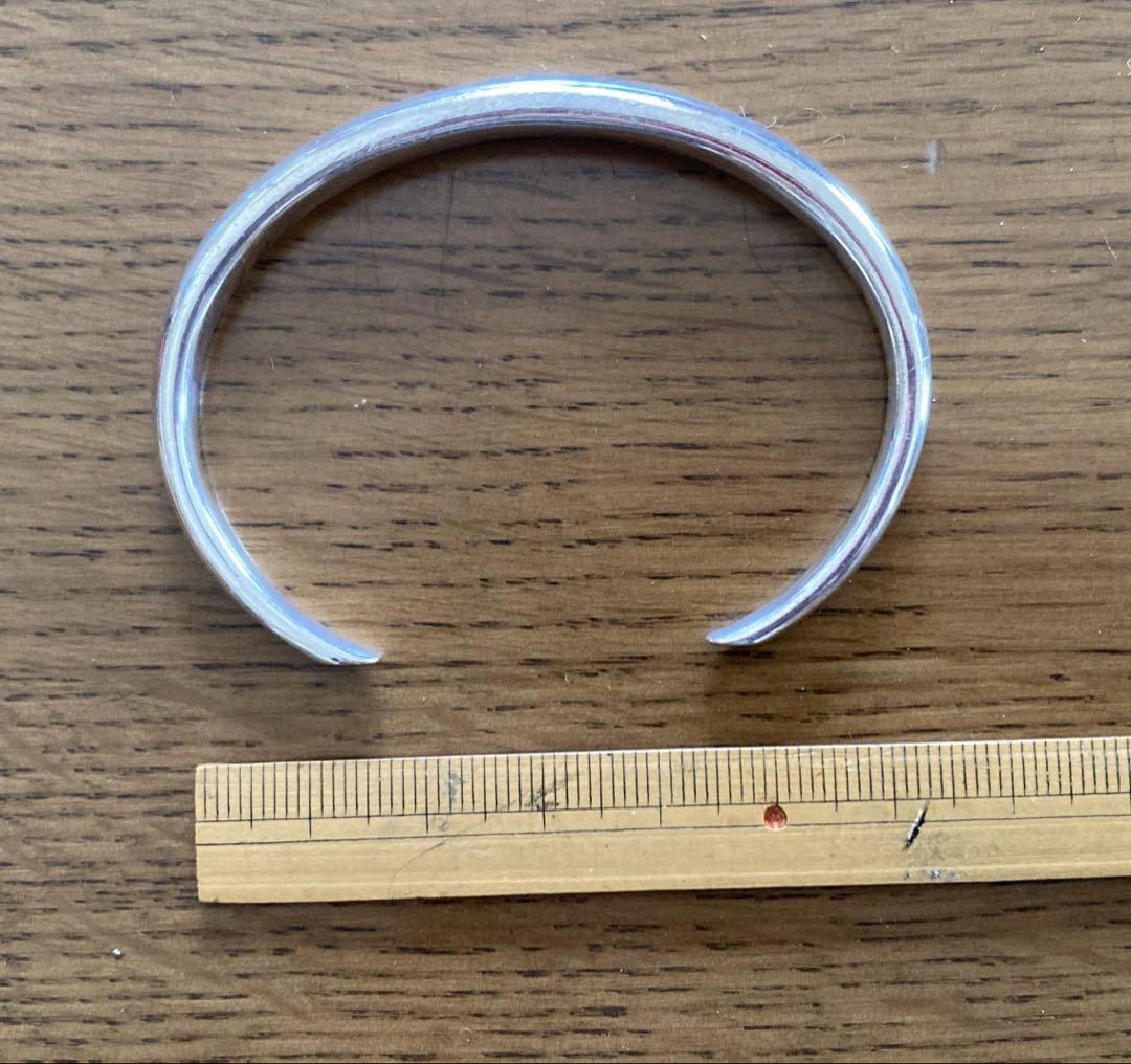 箱付【OXジュエリー】Silver Curve Bangle