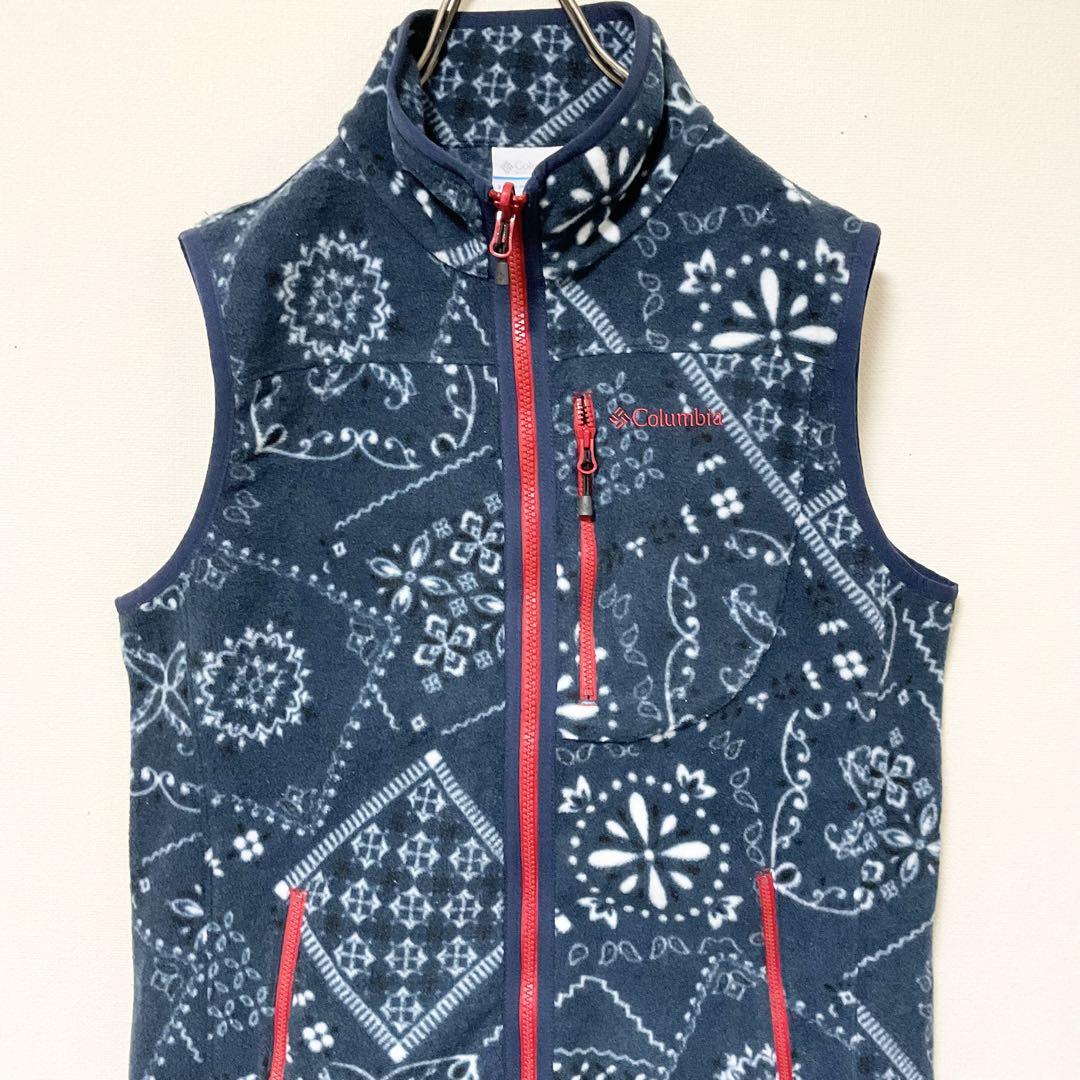 レイヤードに◎ Columbia ロゴ刺繍 ノルディック フリースベスト L レイヤードに◎ Columbia ロゴ刺繍 ノルディック フリースベスト L