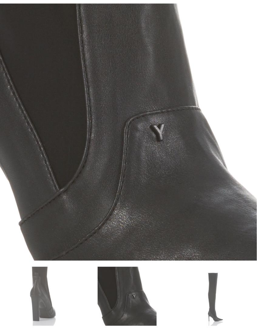 YELLO DRAMA LONG BOOTS ブーツ ブラック Mイエロ