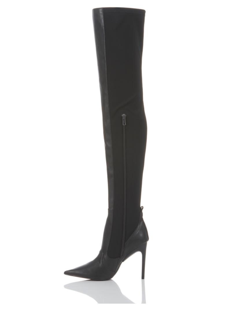 YELLO DRAMA LONG BOOTS ブーツ ブラック Mイエロ
