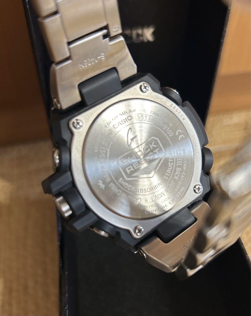 【極美品】 カシオ GST-B100XA-1AJF  メタルバンド ラバーバンド