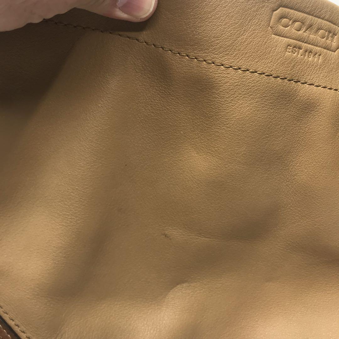 オールドコーチ レザー 本革 ゴールド金具 キャメル ブラウン
