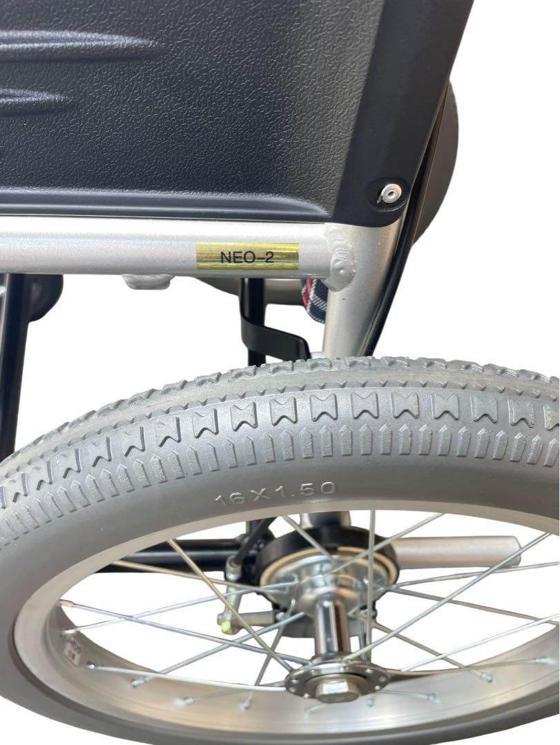 NISSIN 介助用車椅子 NEO-2 軽量折りたたみノーパンクタイヤ