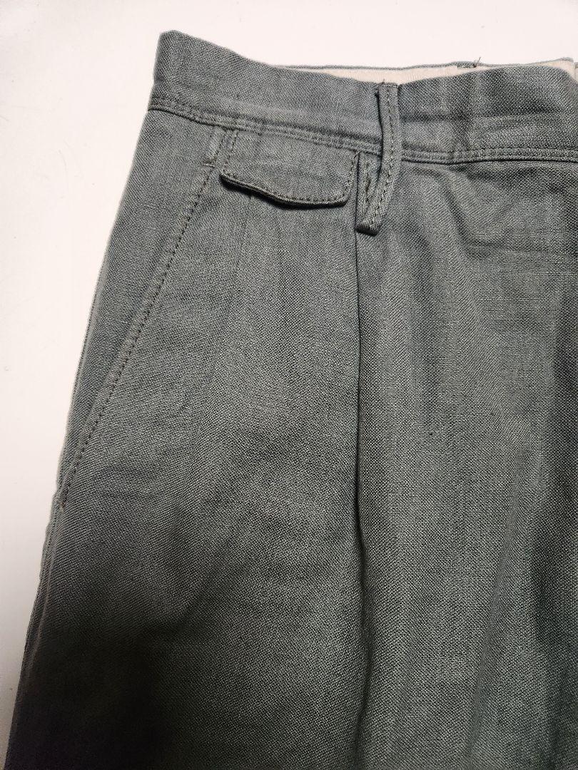 【美品】PT01　WORNOUT ARIAL　2p　リネン混　カーキ　28　春夏