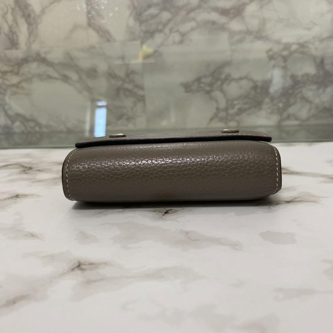 CELINE 三つ折り財布 グレー/イエロー