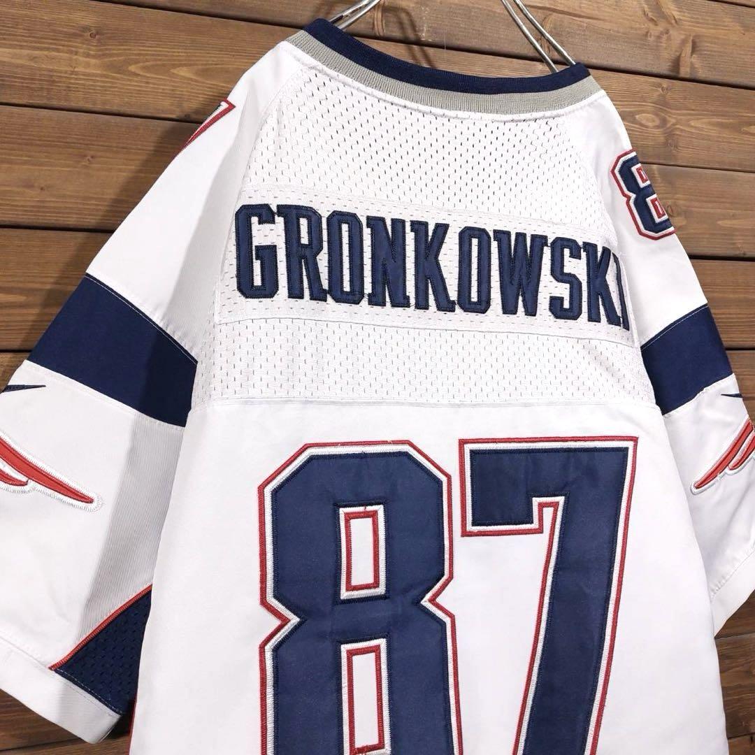 NIKE NFL Patriots ペイトリオッツ アメフト ゲームシャツ L