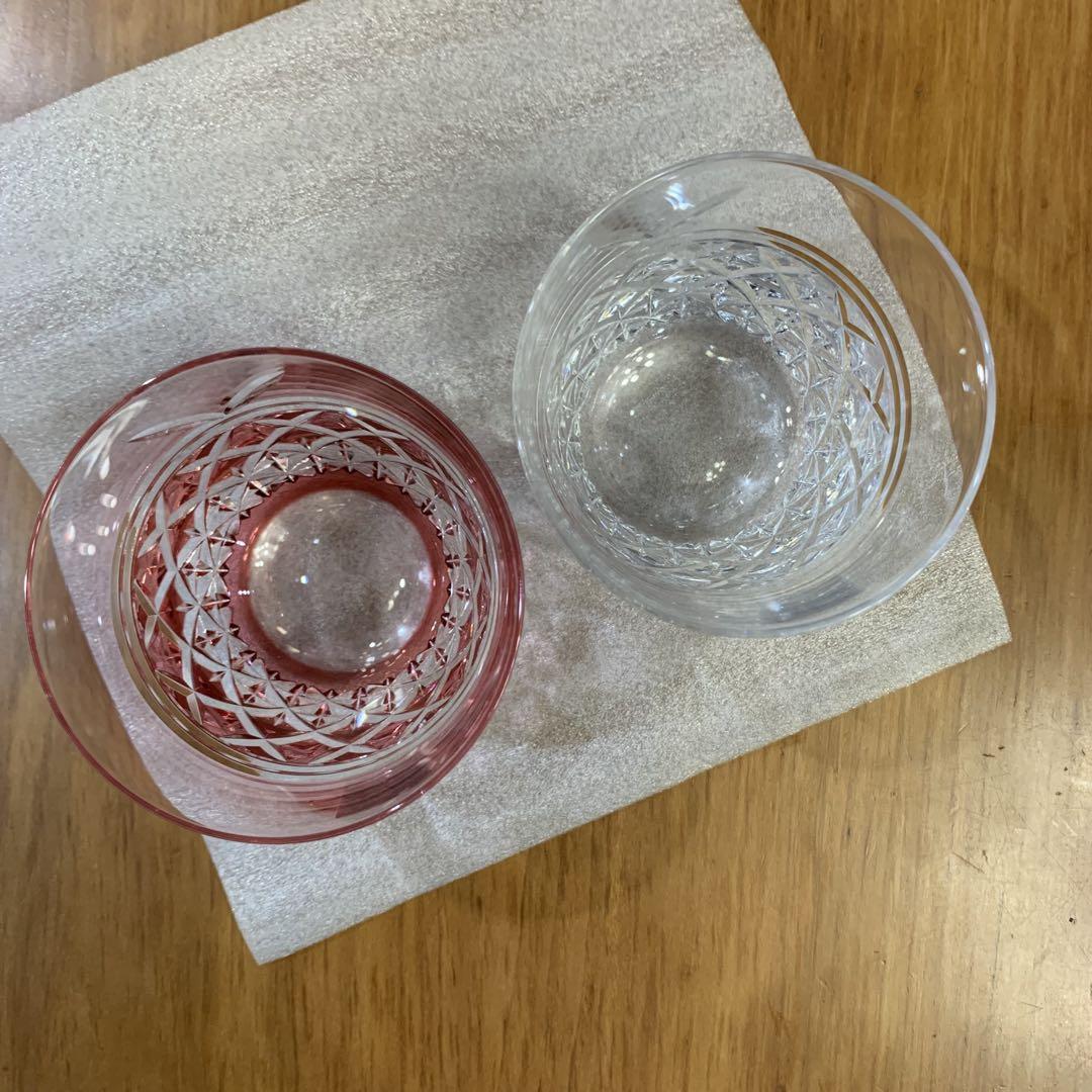 カガミクリスタル　江戸切子　酒器　紅白ペア冷酒杯【結】 江戸切子 紅白ペア冷酒杯＜結＞ | カガミクリスタル