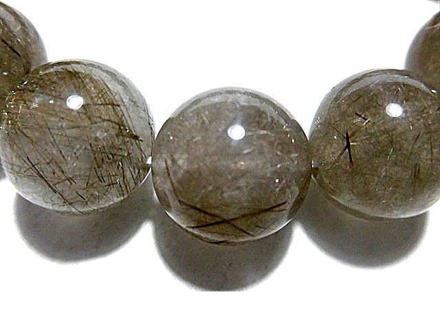 天然石 プラチナルチルクォーツブレスレット内周18.2cm　　240101799