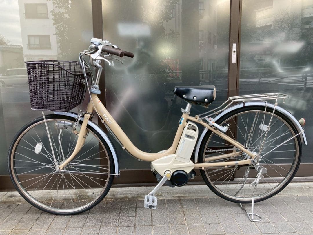 中古電動自転車　ヤマハ　PAS 26インチ　アイボリー　横浜