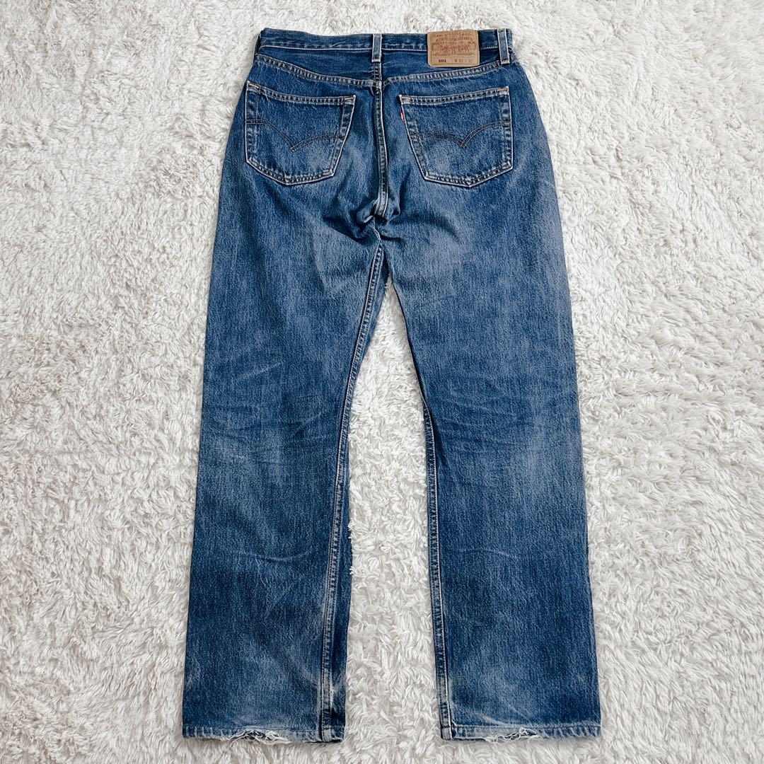 00s　Levi's 501　USA製　デニム　W30 L32　ボタン裏553 リーバイス 501 00s USA製 最終モデル W32 ボタン裏 553刻印