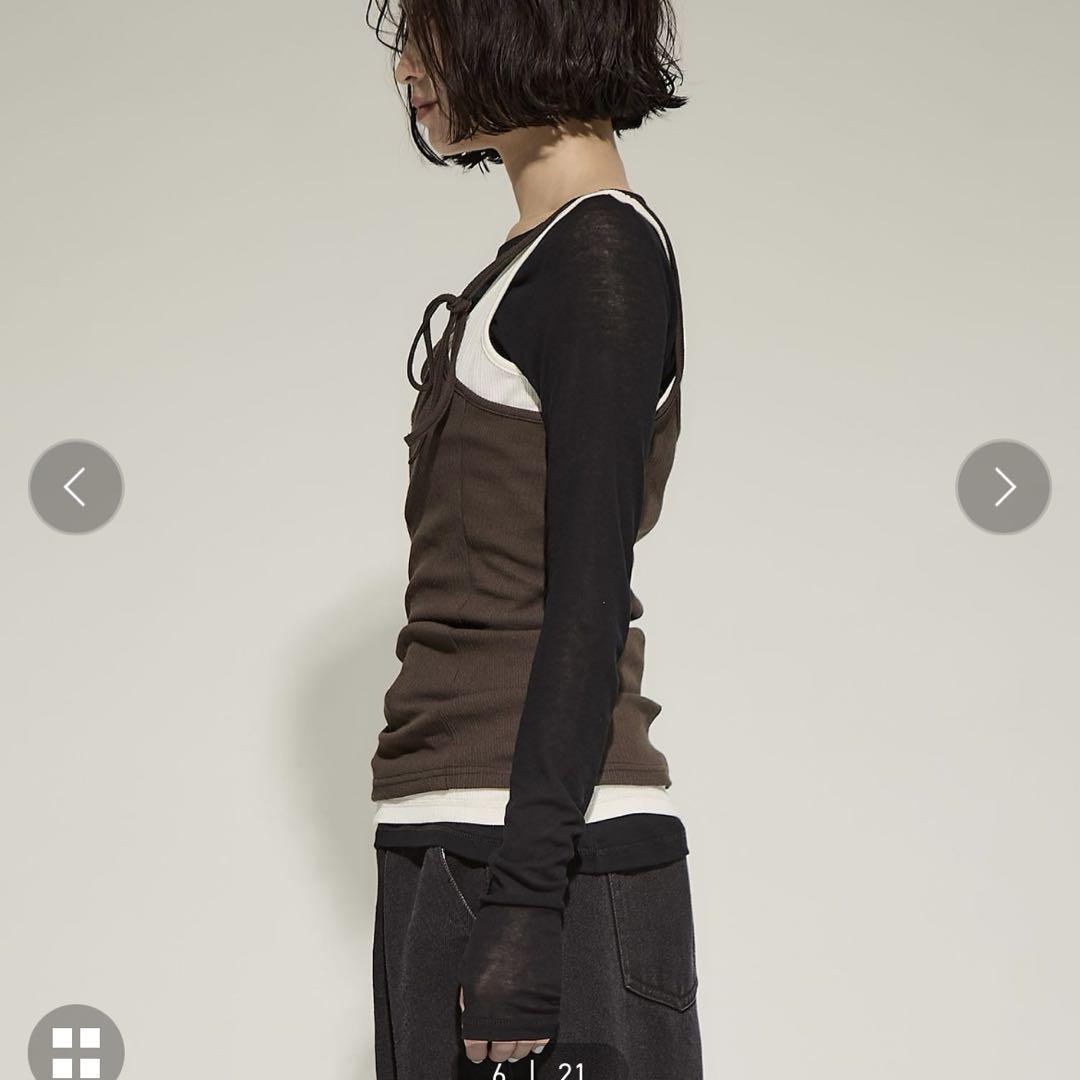 STUDIOUS / 3layered jersey top ブラック STUDIOUS 3layered jersey top トップス