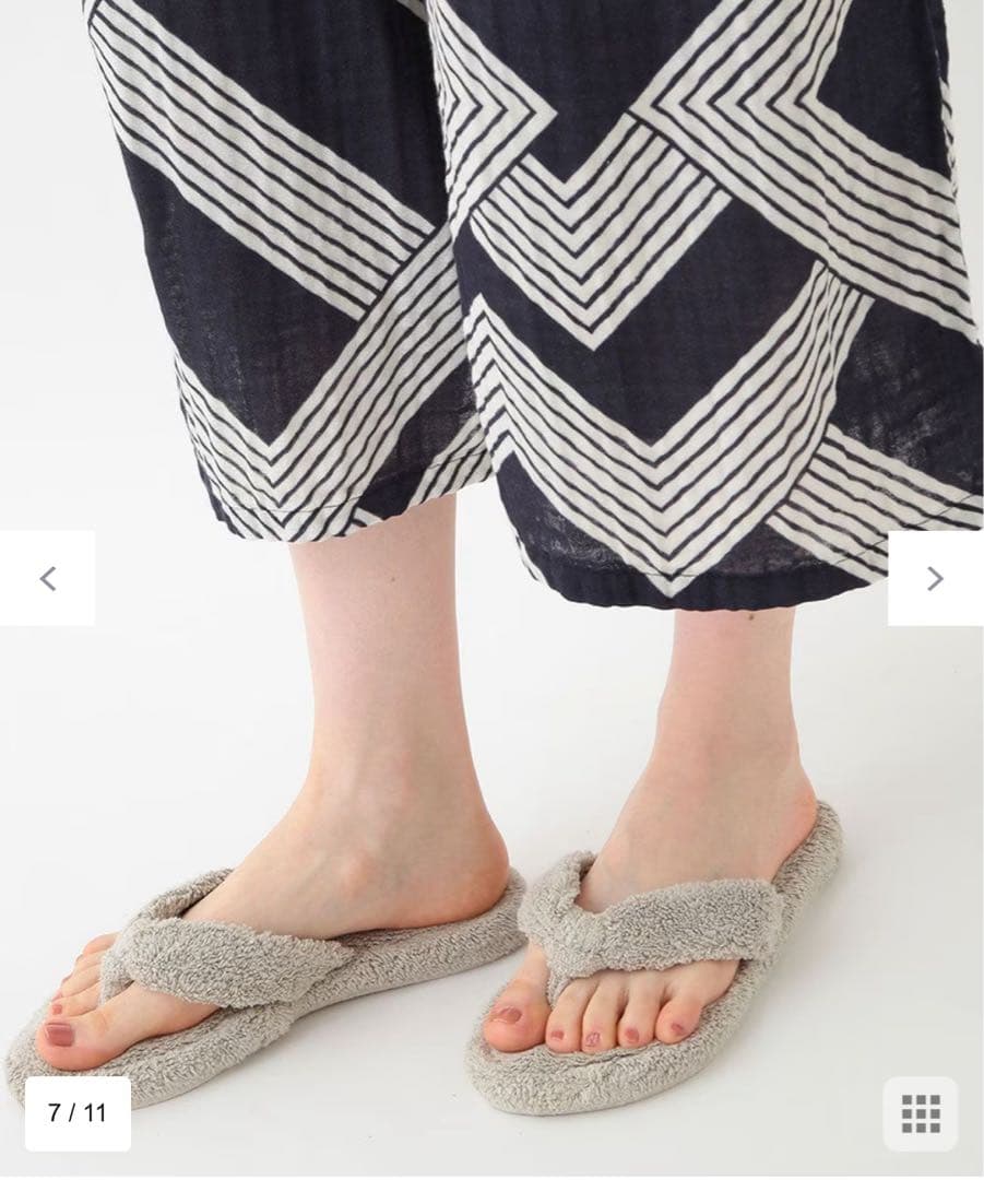 【新品】UCHINOクレープガーゼ ガウチョパンツ リラクシング ルームウェアＭ