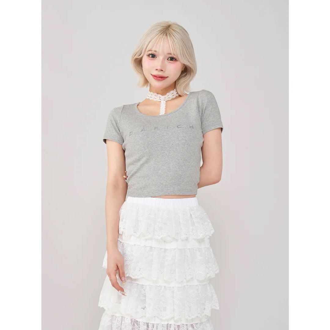 新品タグ付 ダーリッチ レースチョーカーコンパクトTシャツ