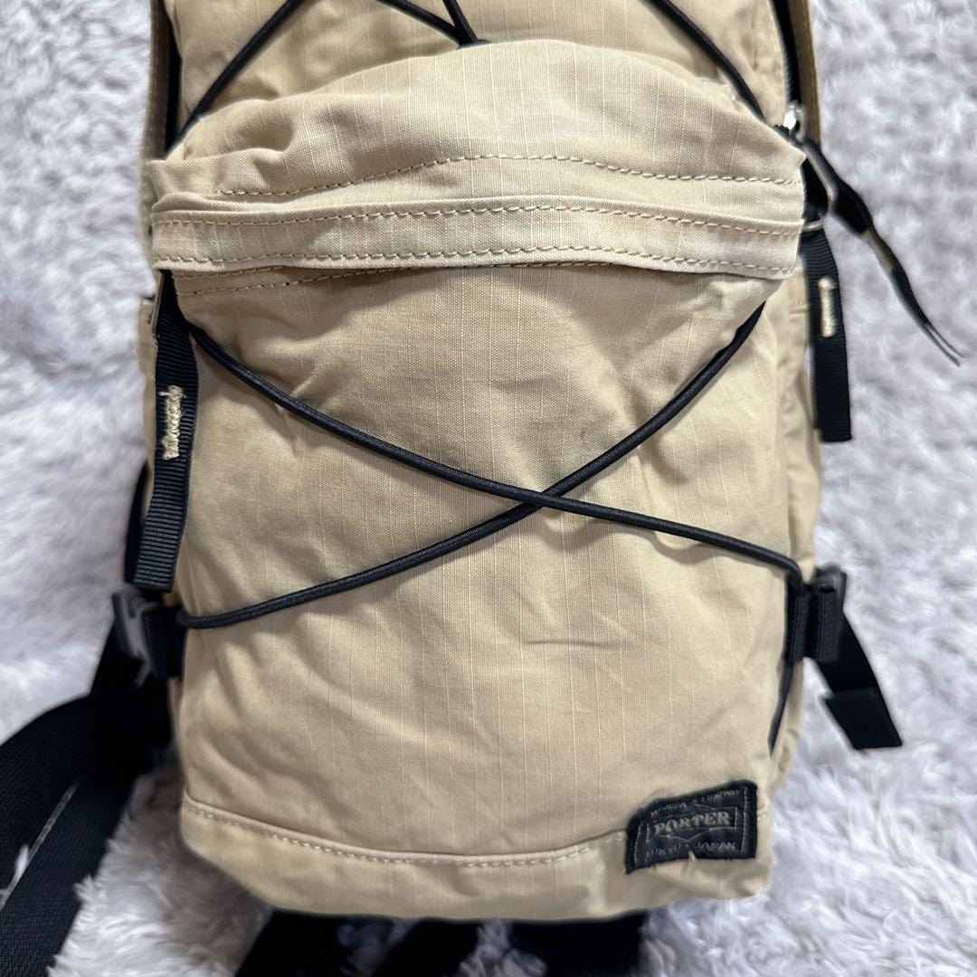 美品★PORTER バイシクル リュック ポーチ ベージュ サイクリング バック