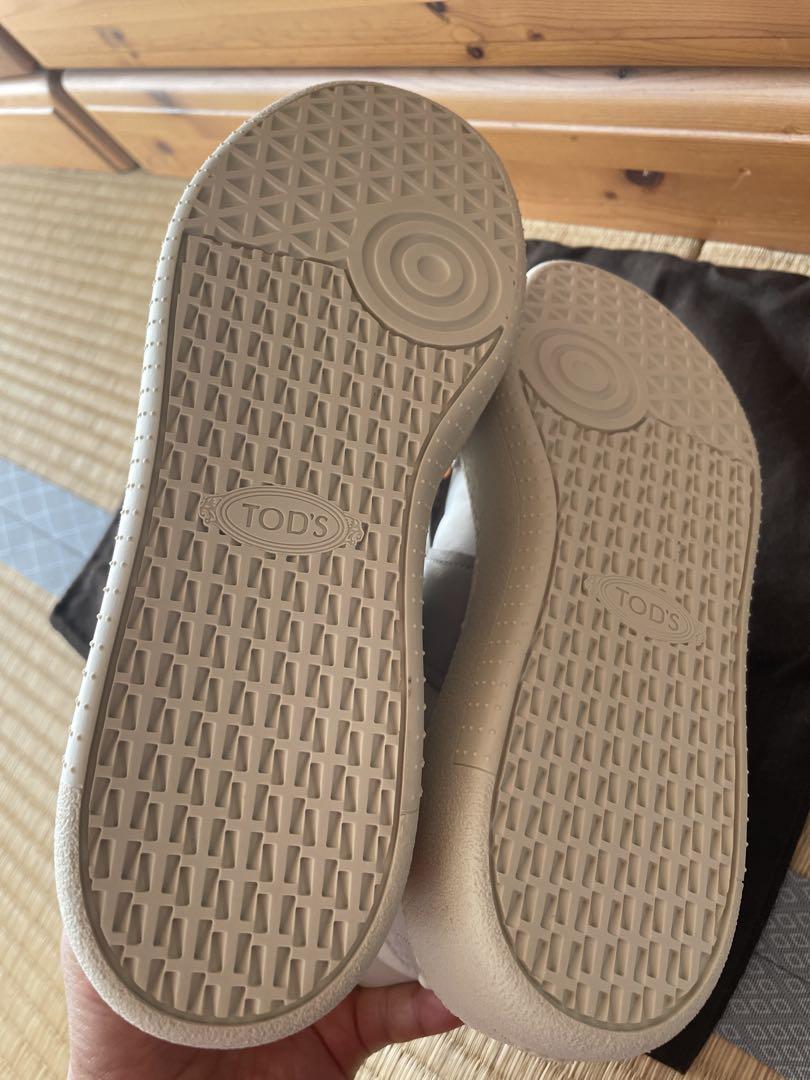 【新品】TOD’S トッズ 白ALLレザーファブリックハイカットスニーカー