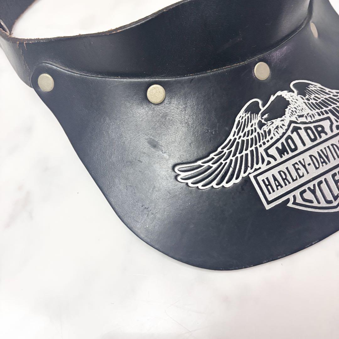 Harley Davidson レザー サンバイザー ハーレーダビッドソン 本革