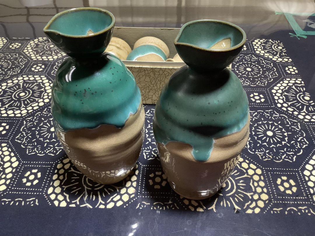 陶器製 酒器とお猪口 セット