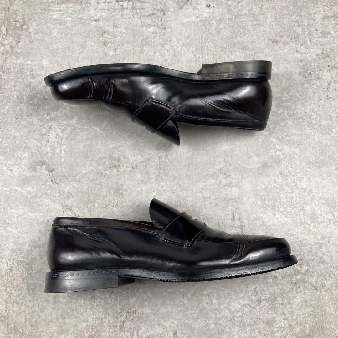 PRADA プラダ　レザー　コインローファー　8 ダークブラウン　茶色