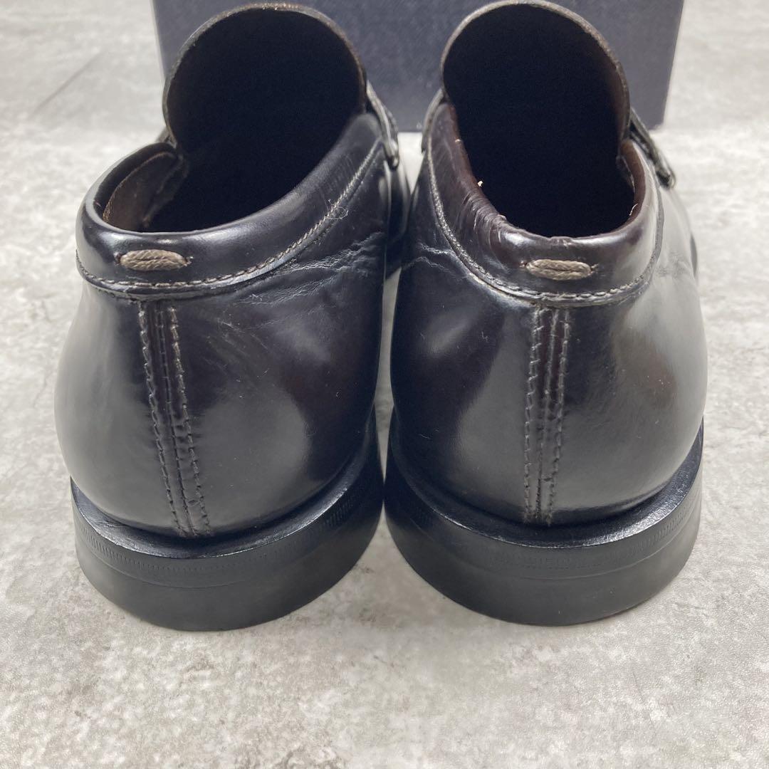 PRADA プラダ　レザー　コインローファー　8 ダークブラウン　茶色