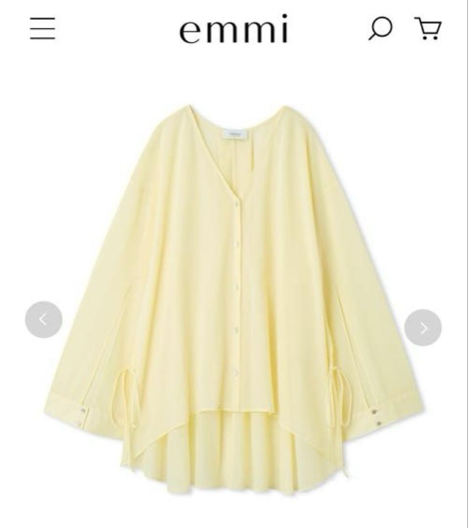 今季emmi シアーボリュームシャツ