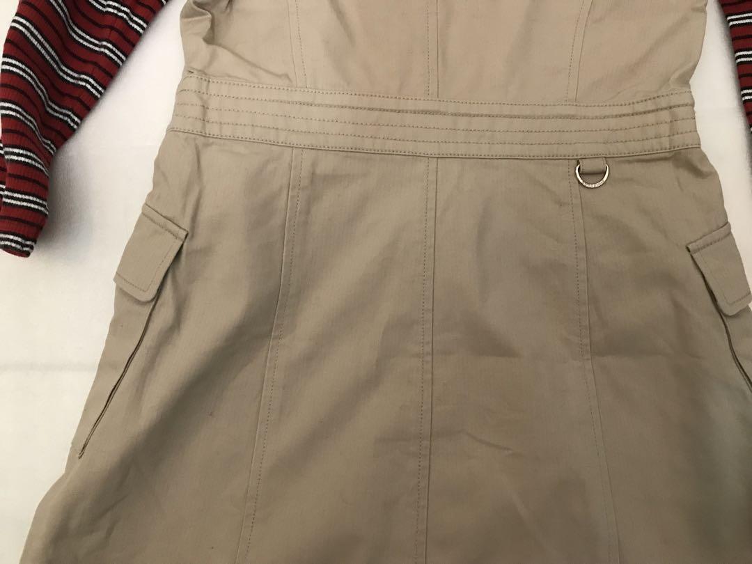 BURBERRY LONDON ジャンバースカート ベージュ &ハイネックシャツ