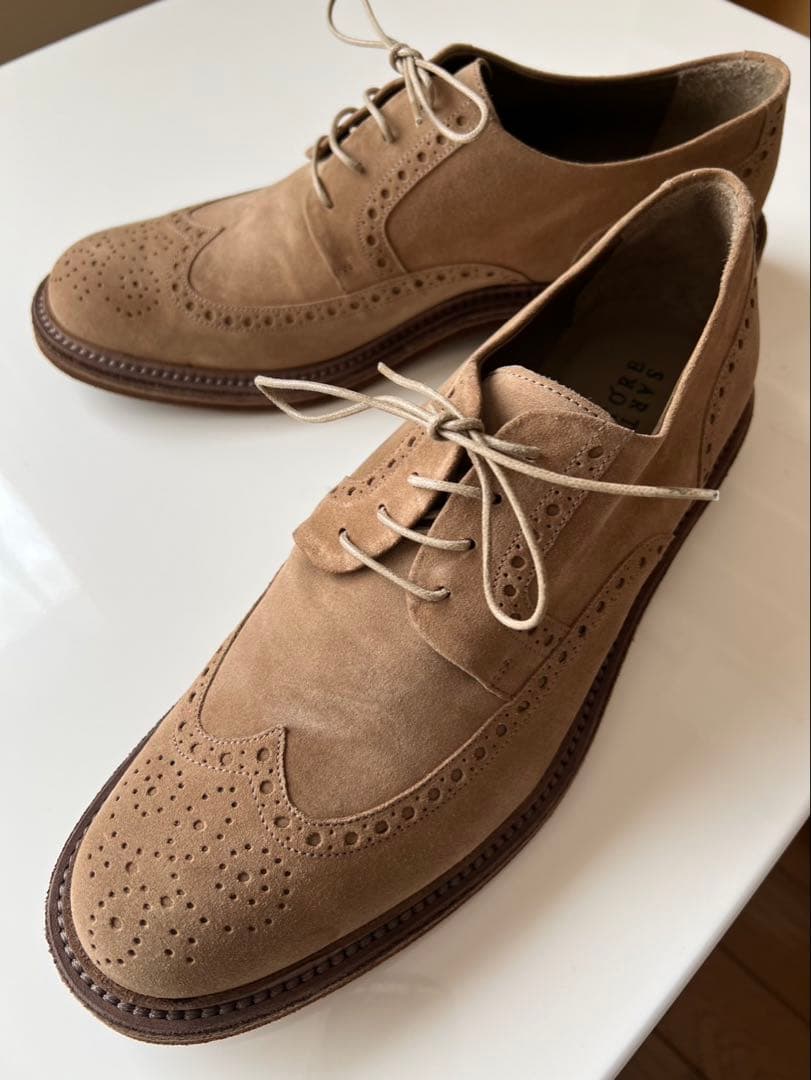 SARTORE スウェード ウイングチップ シューズ25.5cm SARTORE