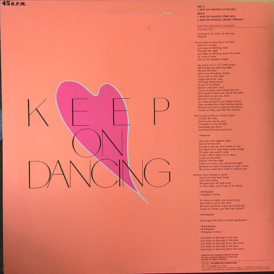 KEEP ON DANCING／CLIO＆KAY EUROBEAT マハラジャ