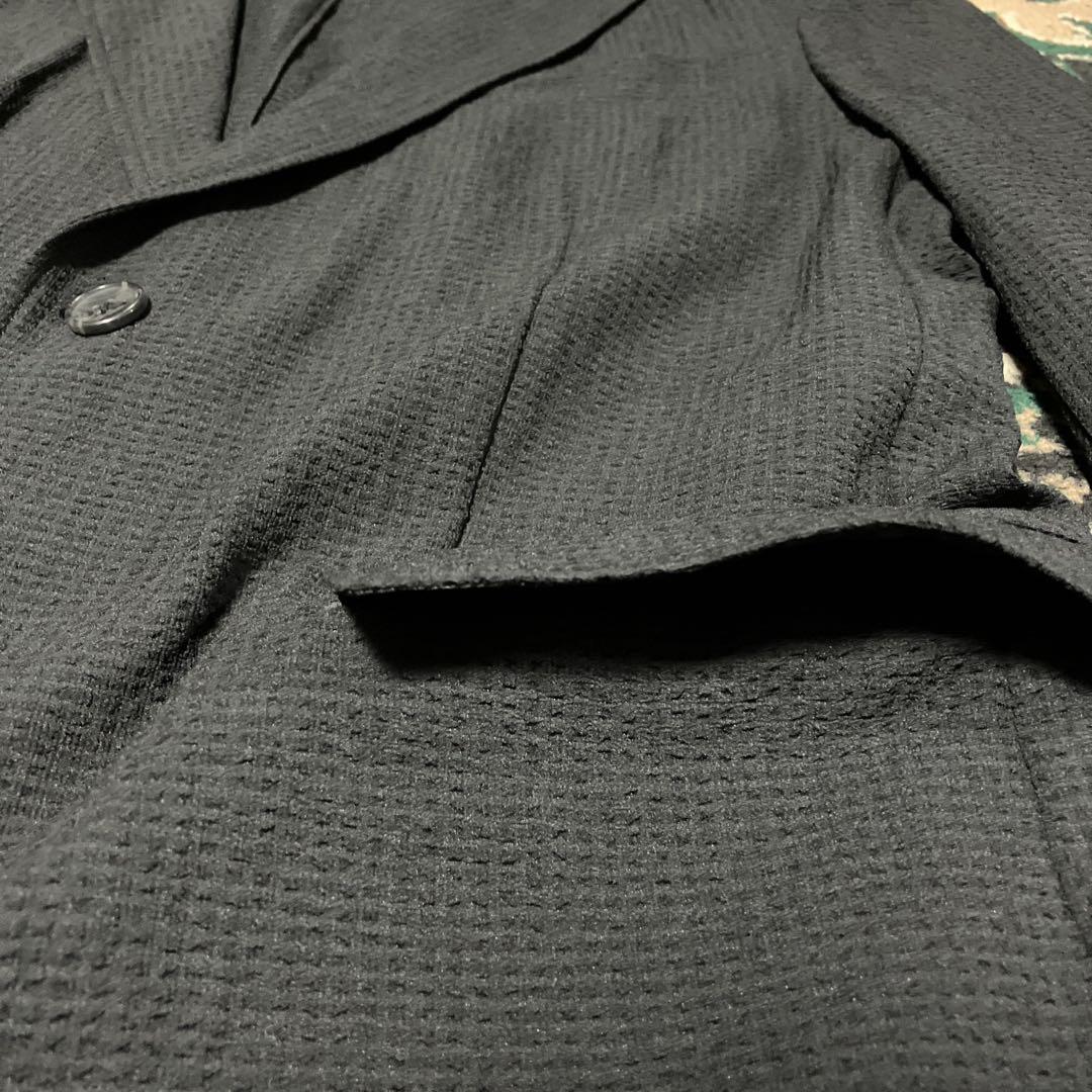 ZARA ザラ シアサッカー セットアップ スーツ L ブラック
