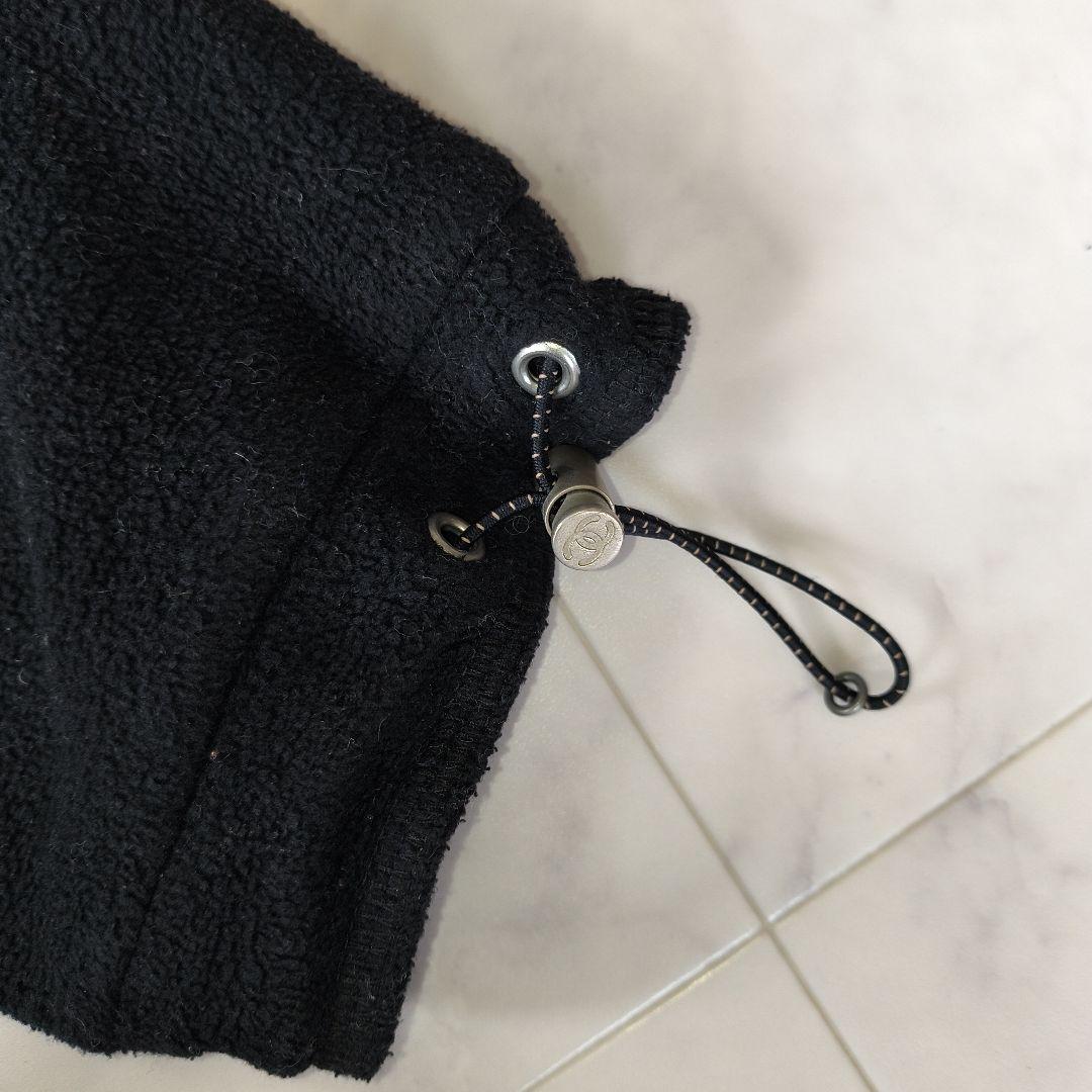 CHANEL フリースパーカー ブラック