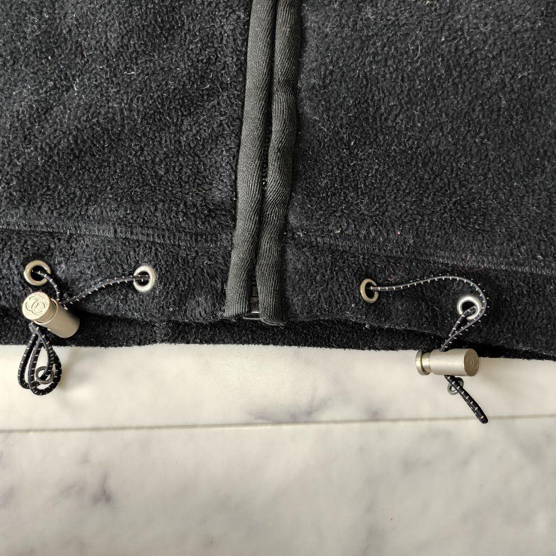 CHANEL フリースパーカー ブラック