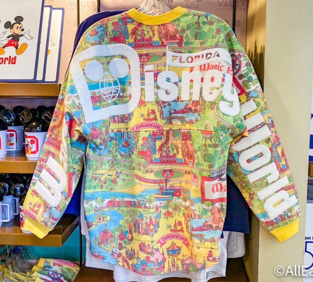 新品未使用 スピリットジャージ ディズニーWDW50周年 地図 レトロマップ