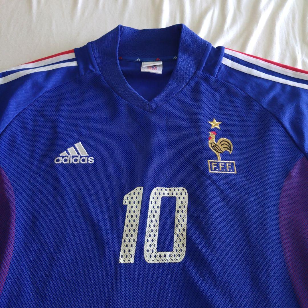 【新品】adidas フランス代表 ジダン ユニフォーム ゲームシャツ 日韓W杯 新品】adidas フランス代表 ジダン ユニフォーム ゲームシャツ