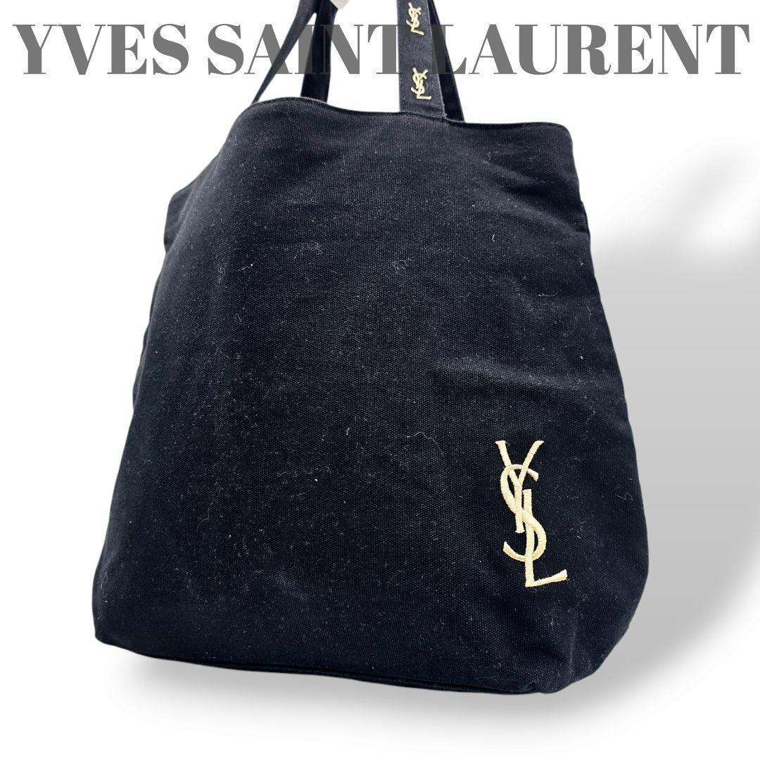YSL 黒 トートバッグ ブランドタグ付き バッグ
