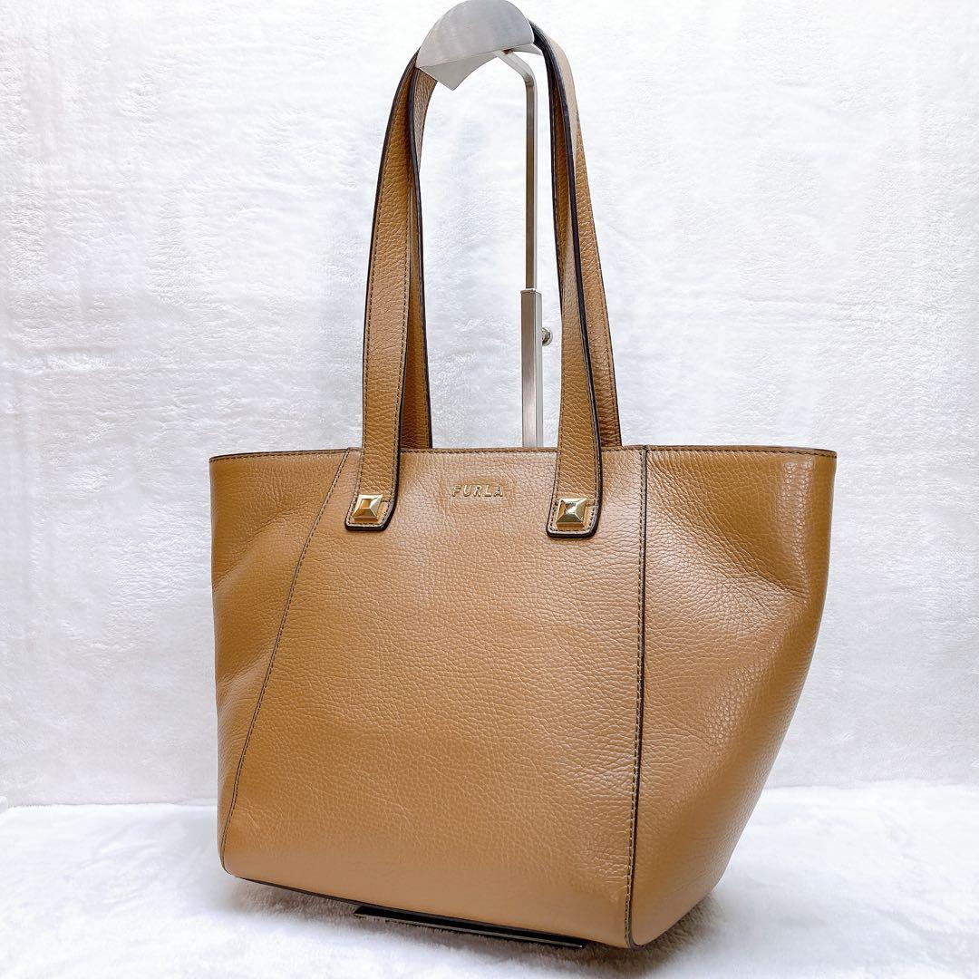 フルラ アフロディーテ トートバッグ 近年モデル レザー ロゴ ブラウンFURLA