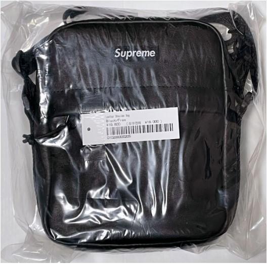 バッグ 24FW Supreme Leather Shoulder Bag Black