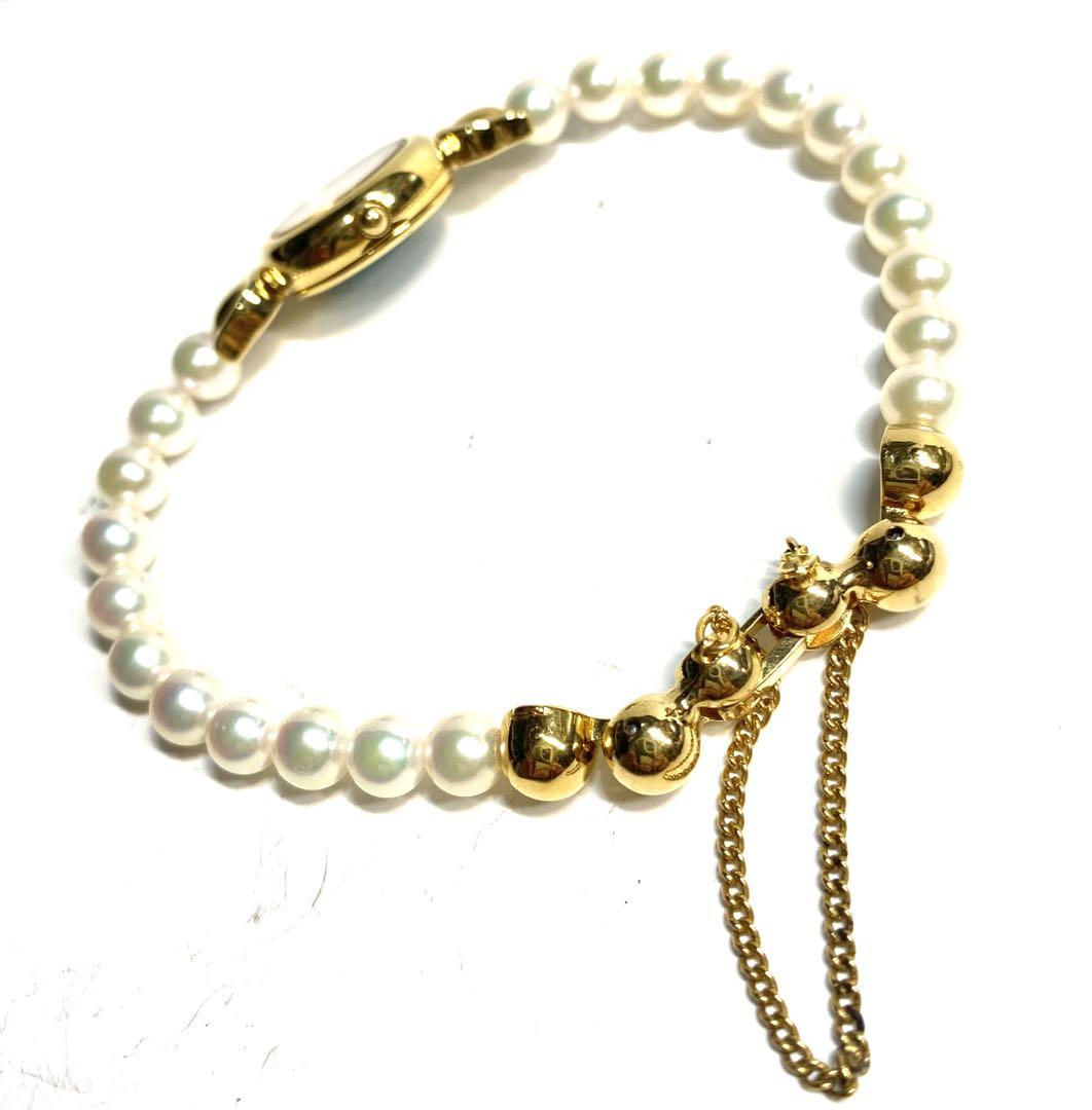 美品 MIKIMOTO パール ブレスレットウォッチ 電池新品 - メルカリ