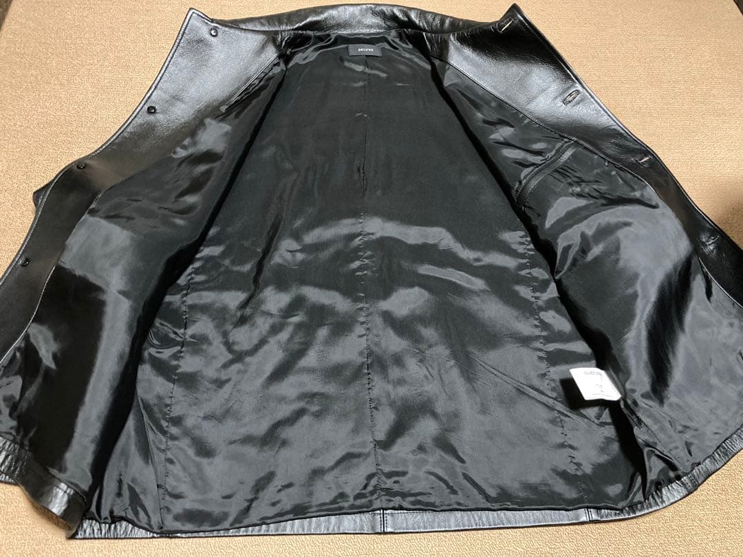 DELUXE カーコート L ブラック 黒 デラックス レザージャケット DELUXE カーコート L ブラック 黒 デラックス レザージャケット