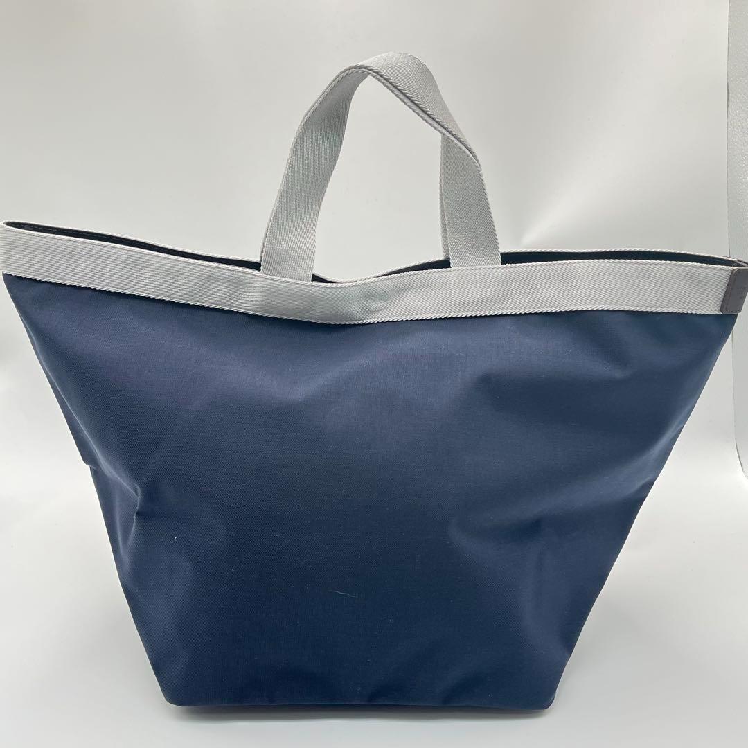 ✨未使用品✨【エルベシャプリエ】舟形トート　ネイビーグレー　コーデュラナイロン