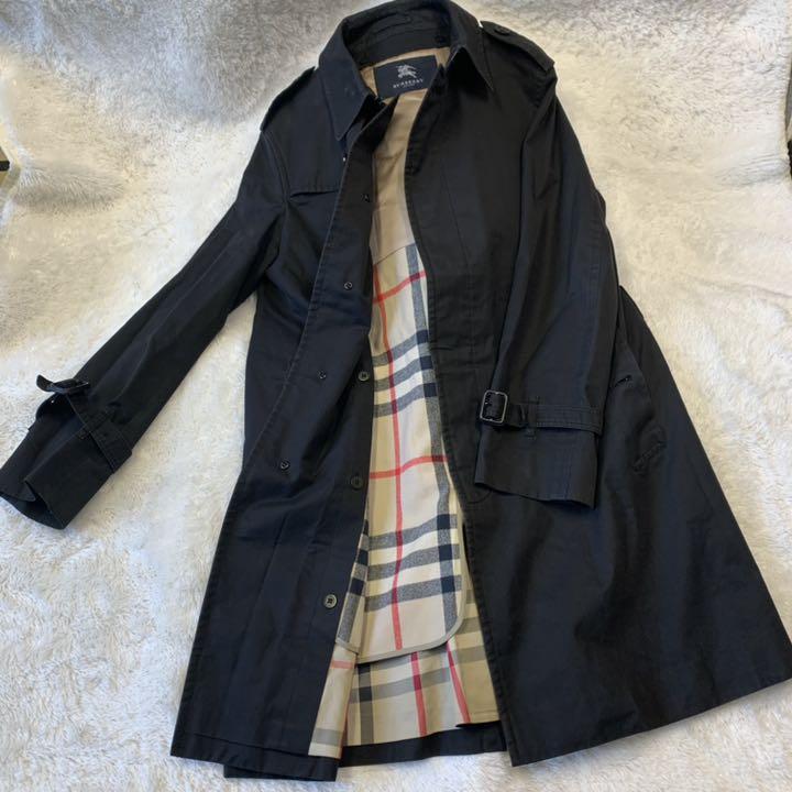 グレイ系,L最高の バーバリーロンドン ノバチェック ステンカラー ...