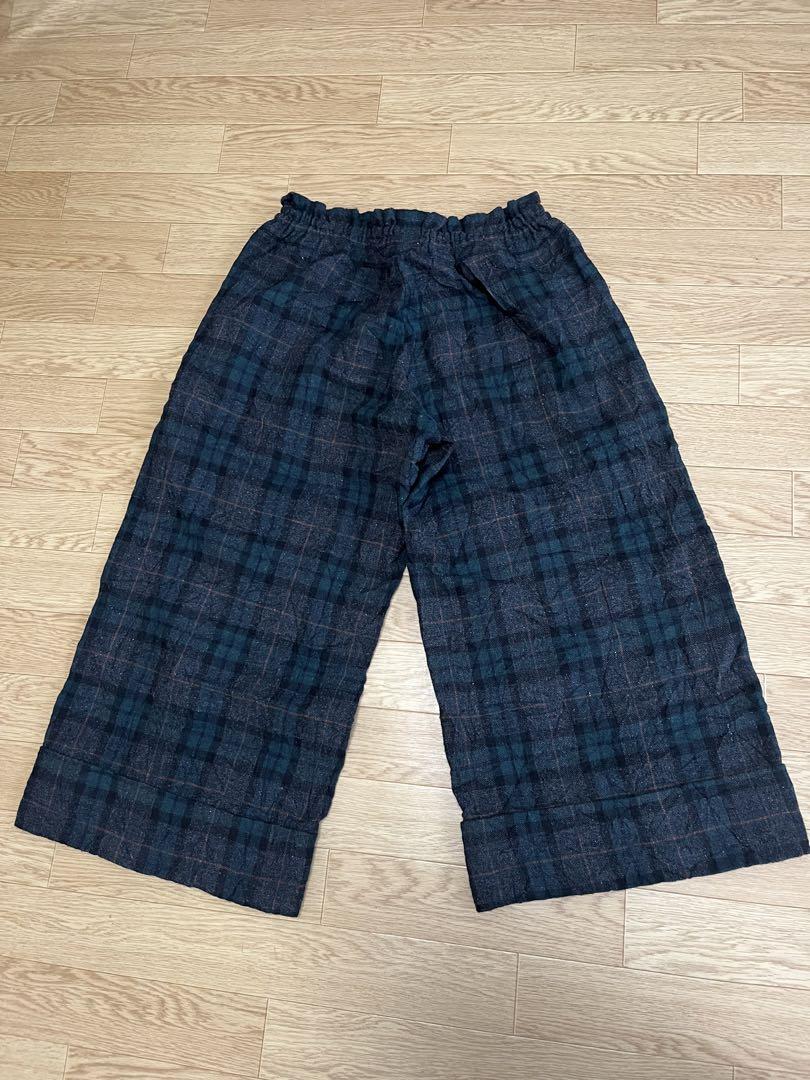 Y's ワイズ　シワ加工クロップドパンツ